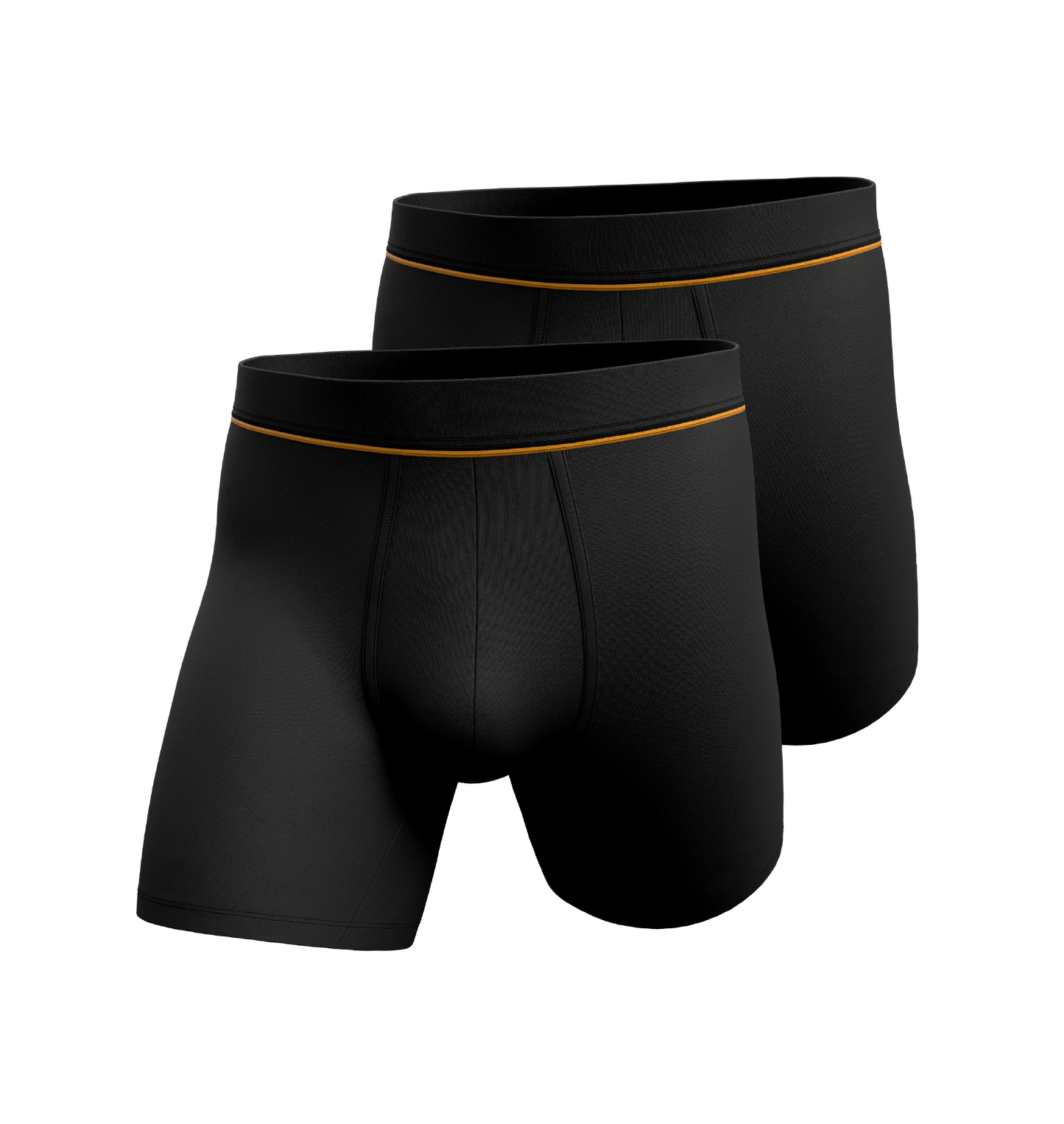 2 BOXER BRIEFS - 6" - Fabric-Wrapped Waistbands