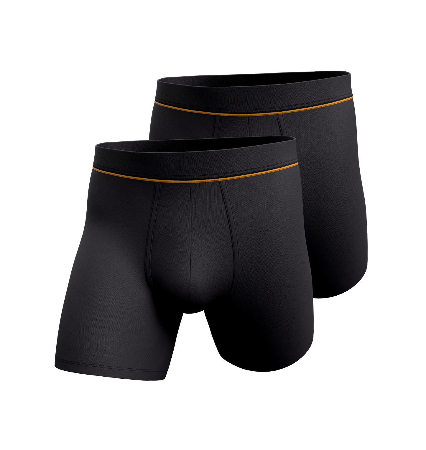 2 BOXER BRIEFS - 6" - Fabric-Wrapped Waistbands