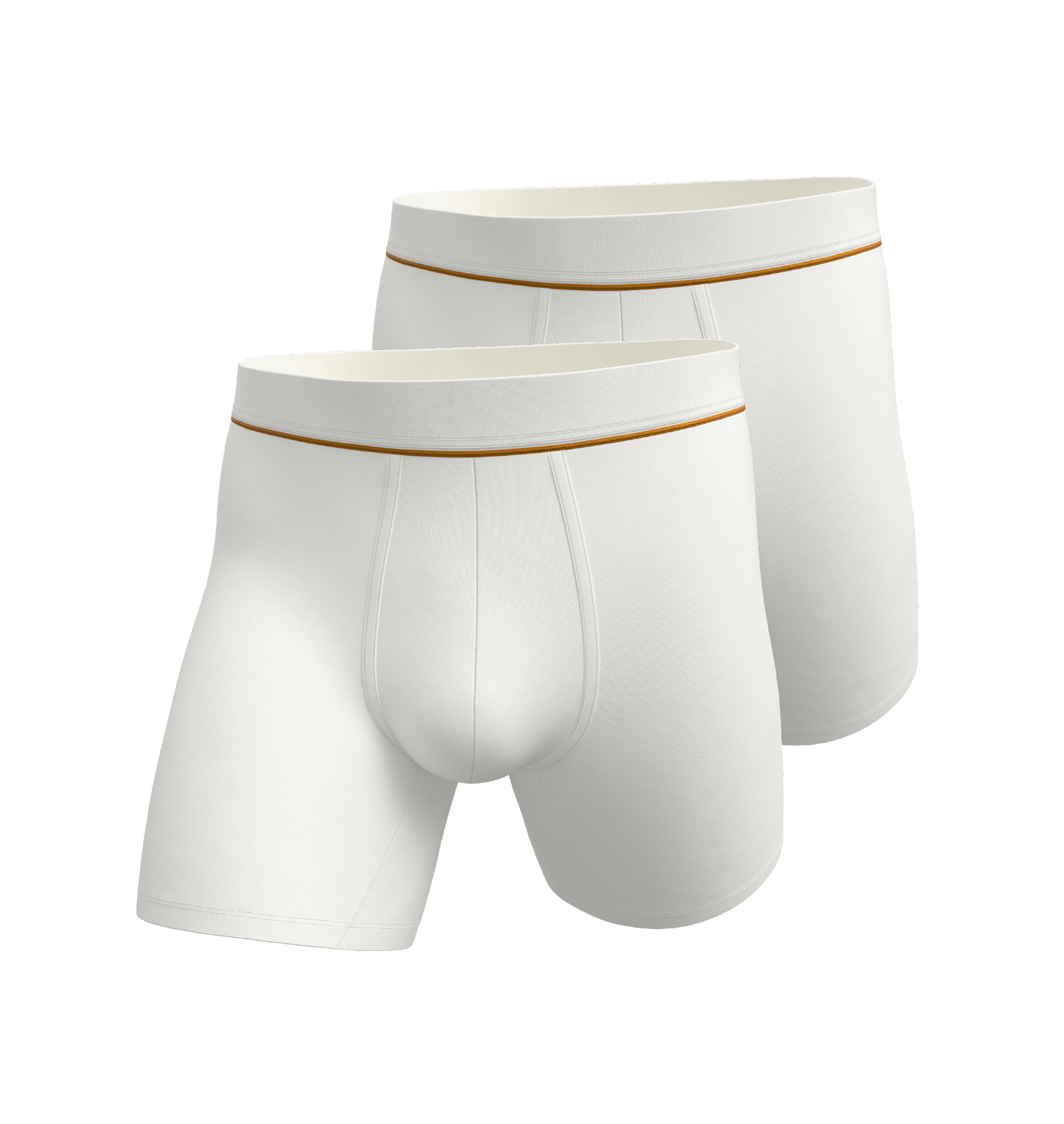 2 BOXER BRIEFS - 6" - Fabric-Wrapped Waistbands